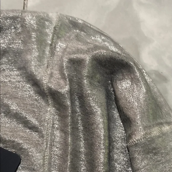 Avant Toi Silver Graphic Long Sleeve Blouse BBB - Picture 5 of 8